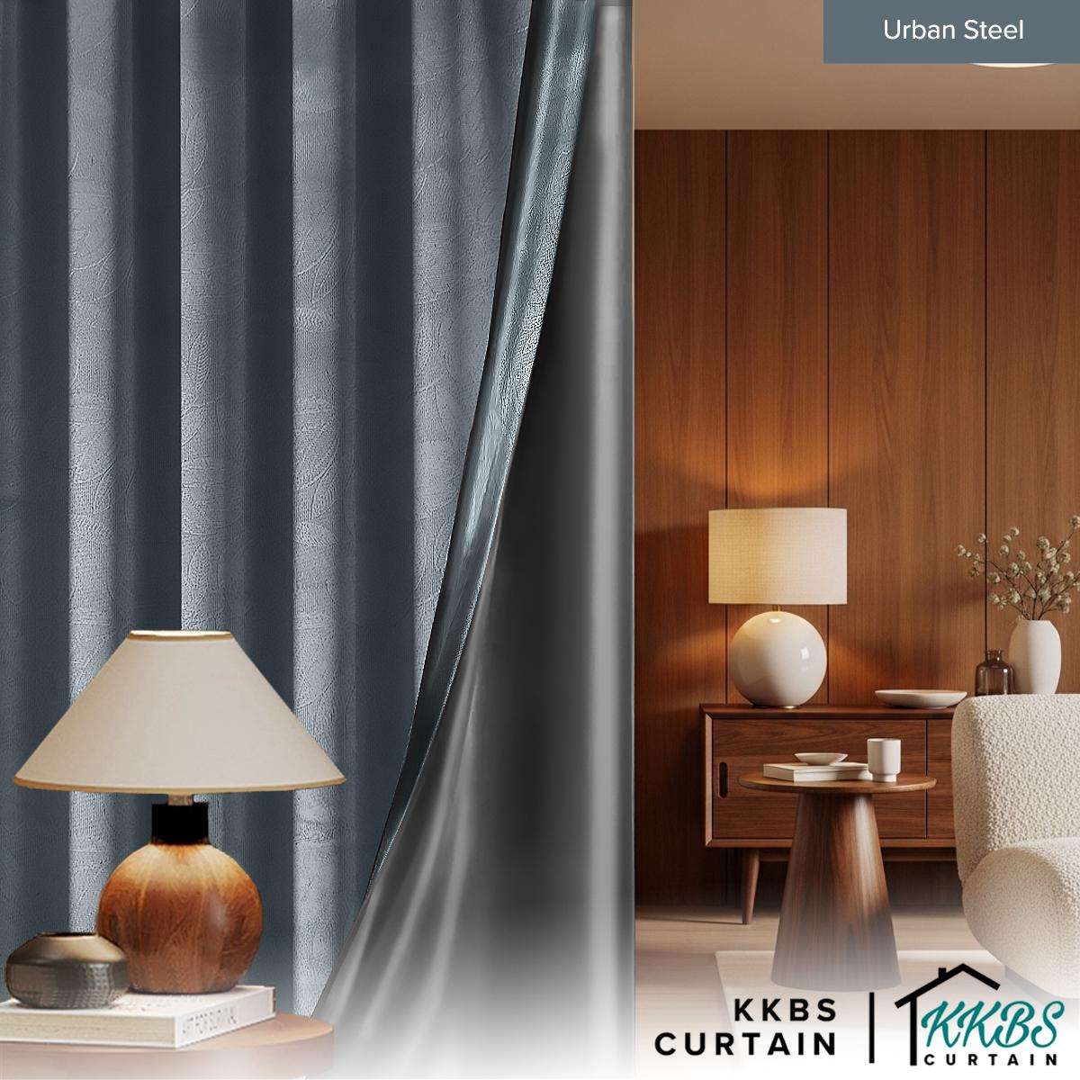 Miranda 90-98% Blackout Curtain Ready Made Hook & Eyelet - Std Width