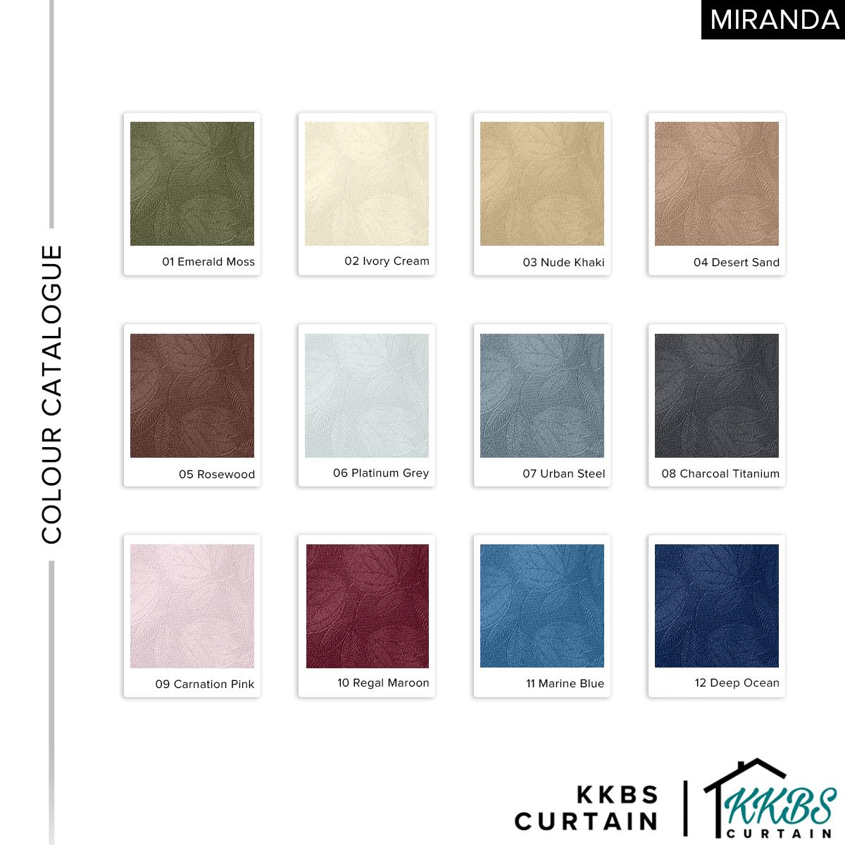 Miranda 90-98% Blackout Curtain Ready Made Hook & Eyelet - Std Width