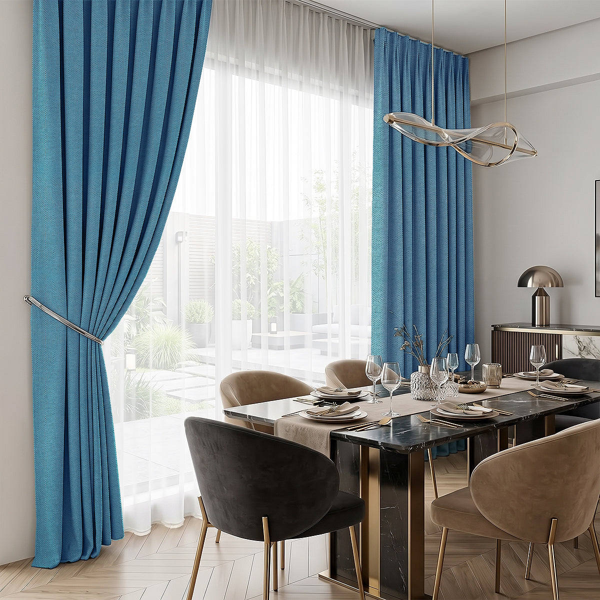 Mirelli 95%-99% + Blackout Ready Made Curtain Hook & Eyelet - Standard Width