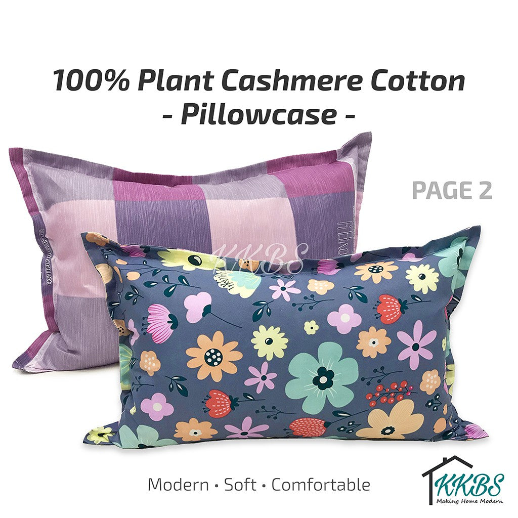 Cashmerey Sarung Bantal Kapas Kasmir Bercorak