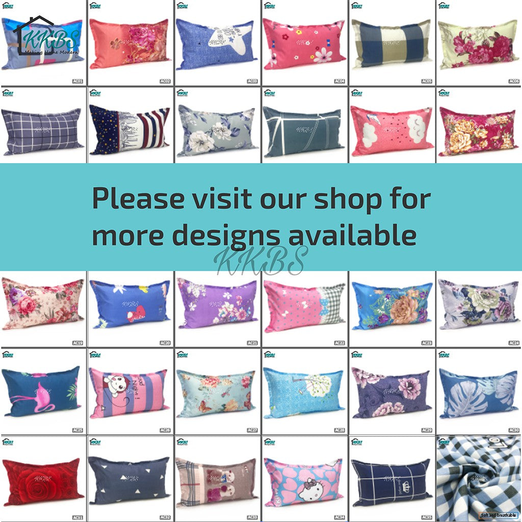 Cashmerey Sarung Bantal Kapas Kasmir Bercorak