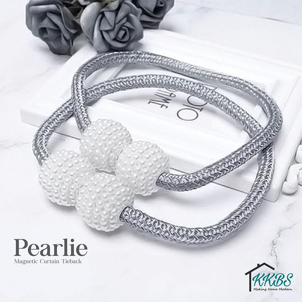 Pearlie 磁性珍珠编织窗帘系带