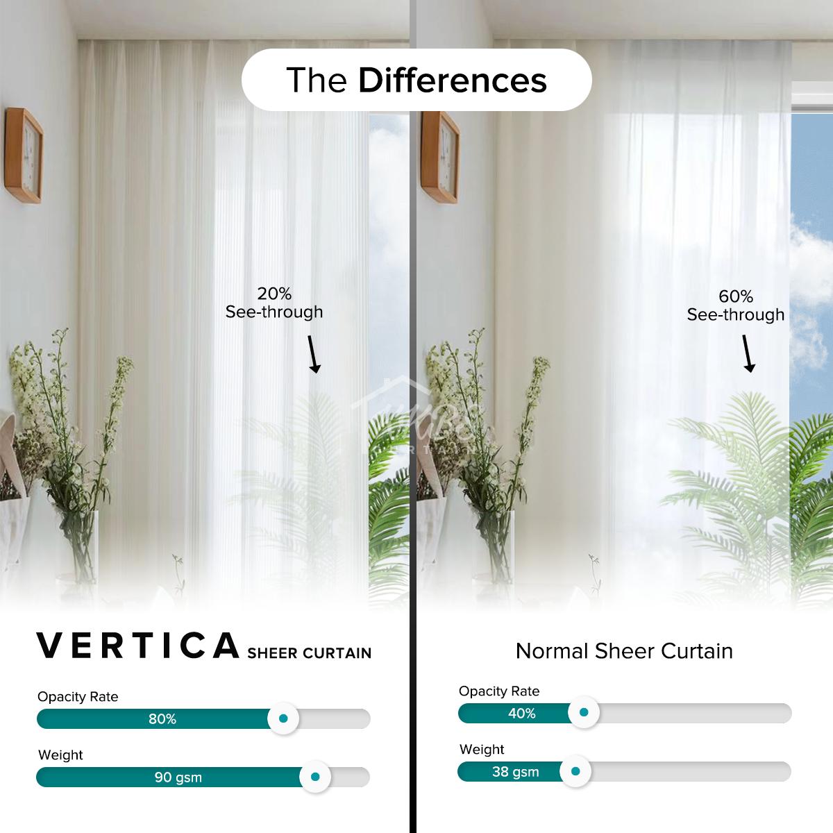 Vertica Langsir Sheer Siap Jahit