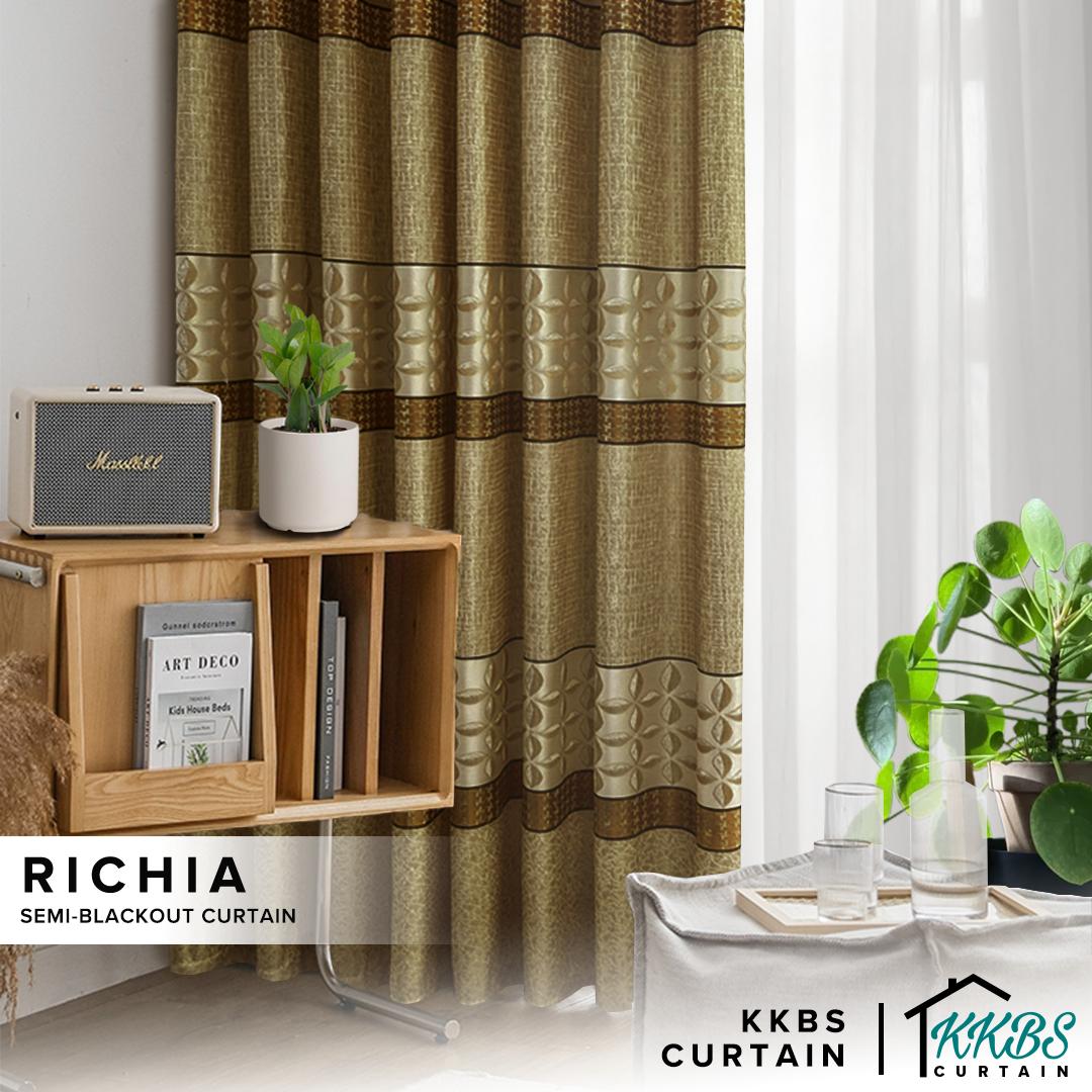 Richia Langsir Semi Blackout Siap Jahit