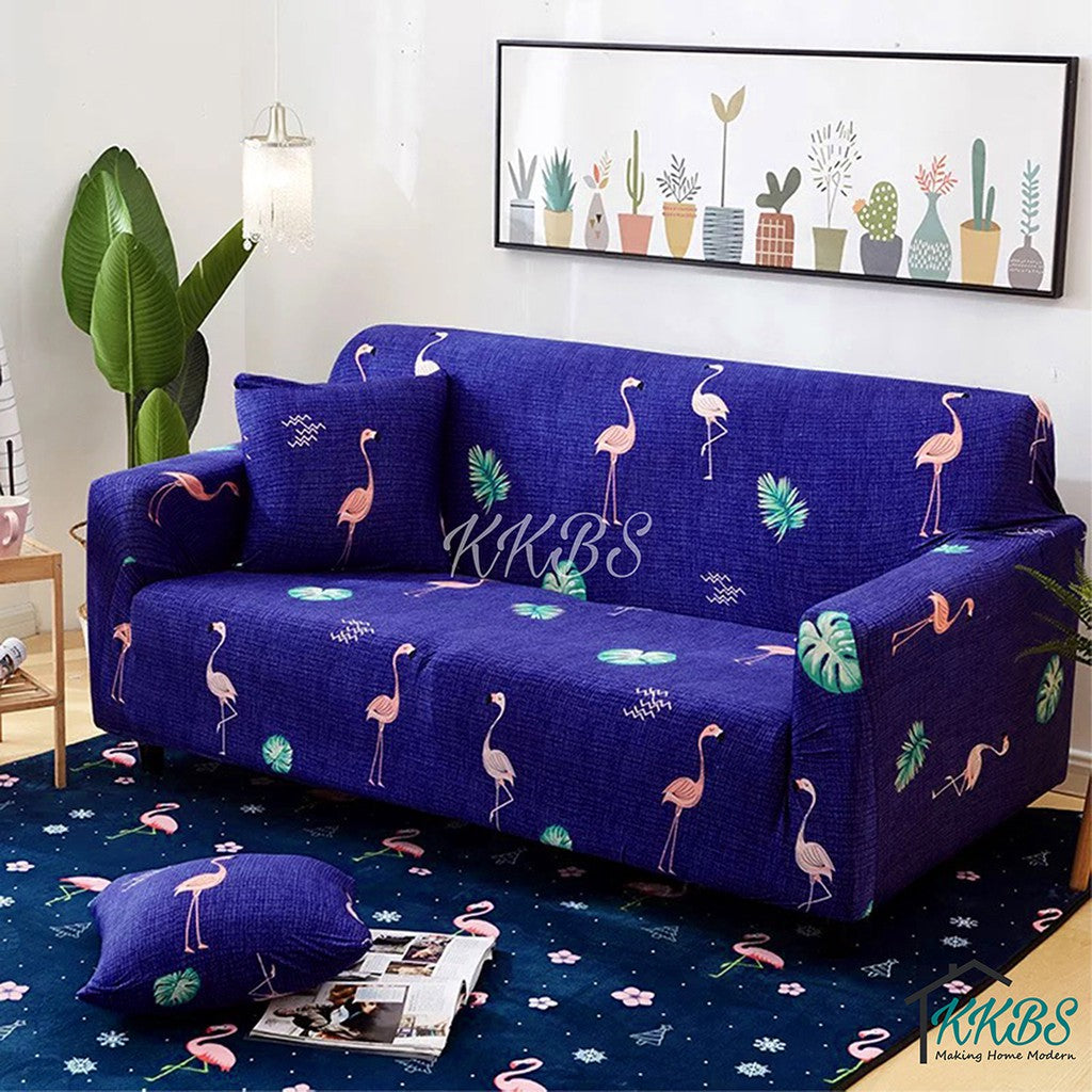 Pelindung Calar Anti Gelincir Sarung Sofa Elastik Gentian Susu Halaman 2