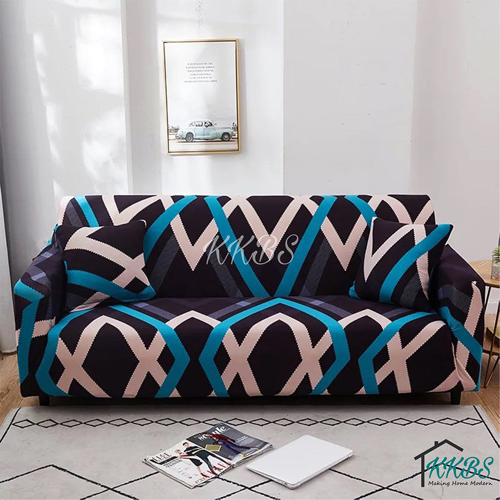 Pelindung Calar Anti Gelincir Sarung Sofa Elastik Gentian Susu Halaman 2