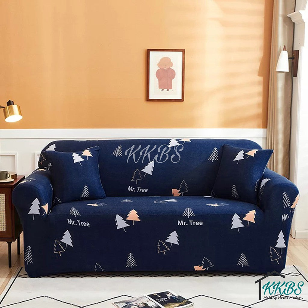 Pelindung Calar Anti Gelincir Sarung Sofa Elastik Gentian Susu Halaman 2