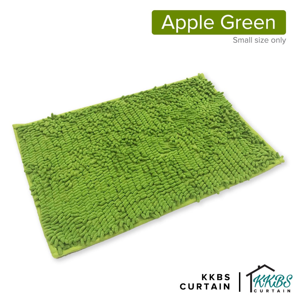 Alas Kaki Chenille Microfiber Warna Polos Bulu Panjang