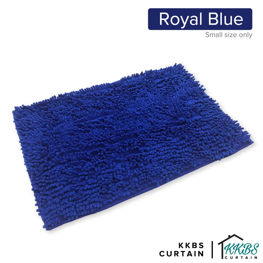 Alas Kaki Chenille Microfiber Warna Polos Bulu Panjang