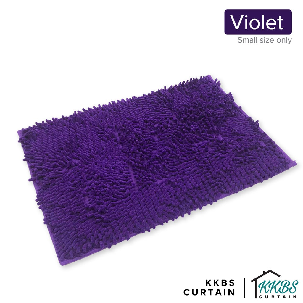 Alas Kaki Chenille Microfiber Warna Polos Bulu Panjang