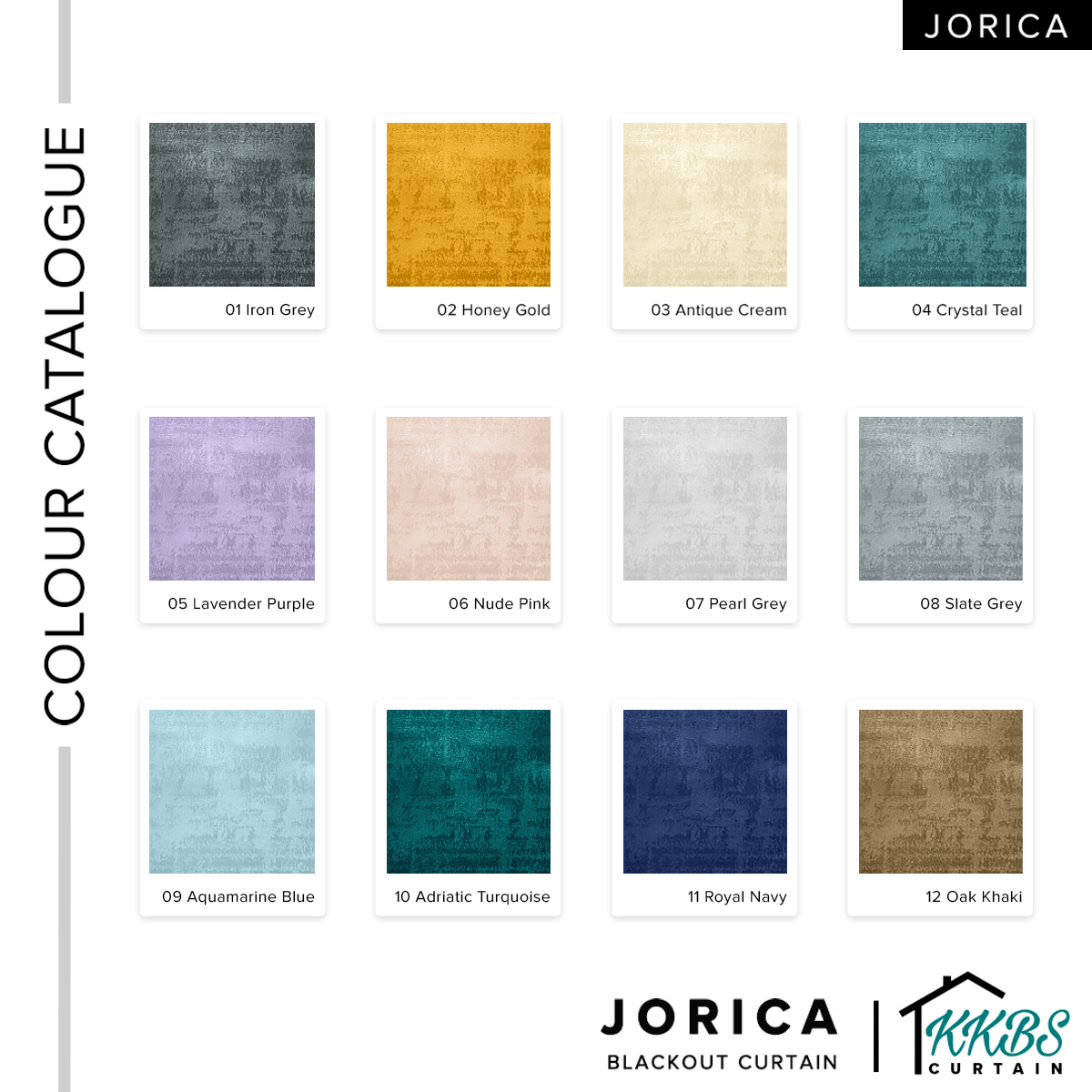 Jorica 85-95% 遮光窗帘现成 加宽尺寸