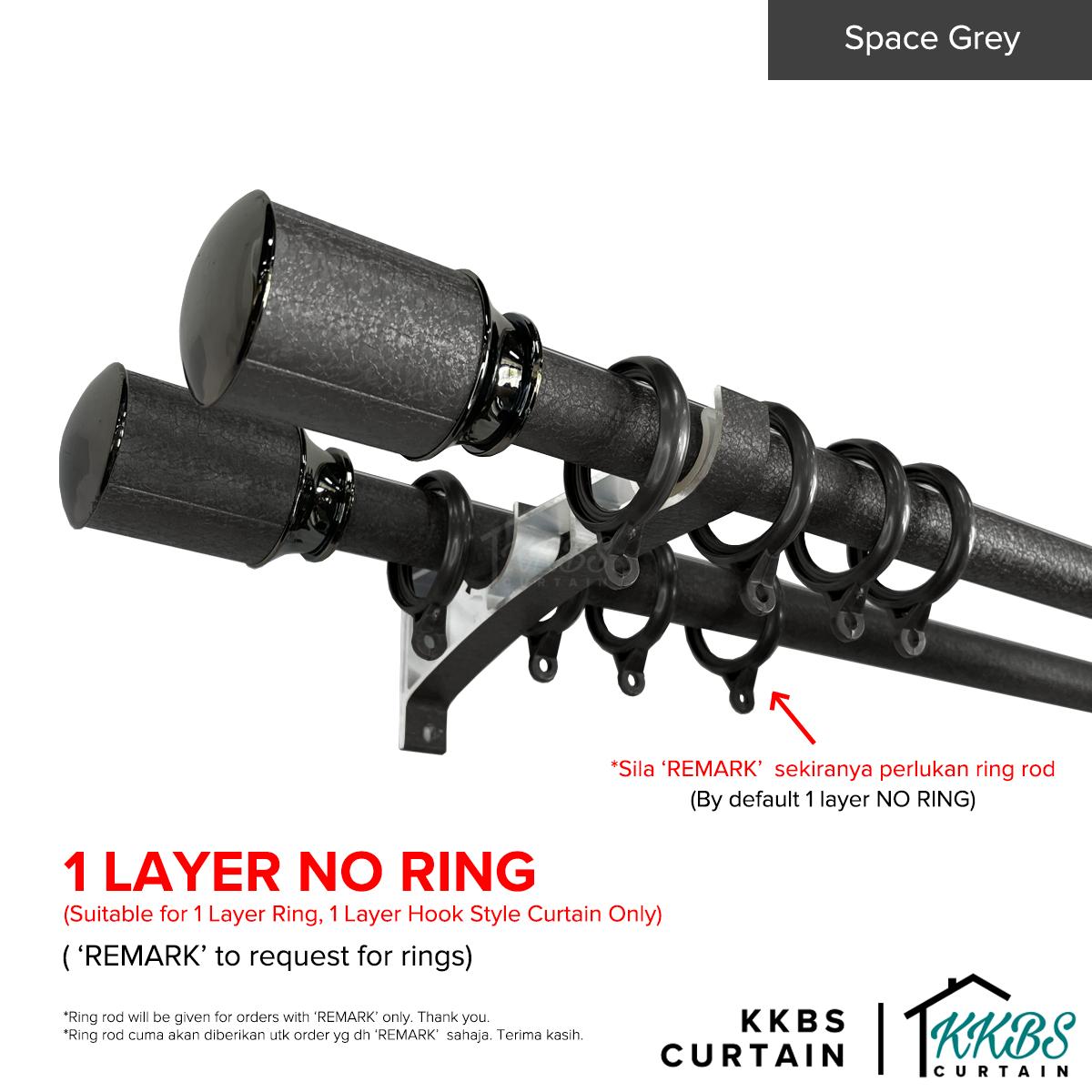 Luxstony Batang Langsir Set Lengkap Double