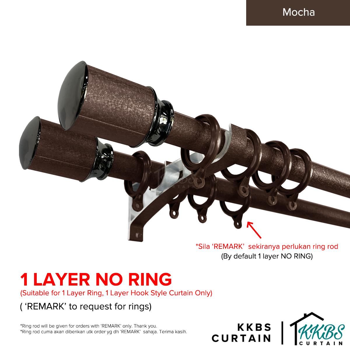 Luxstony Batang Langsir Set Lengkap Double