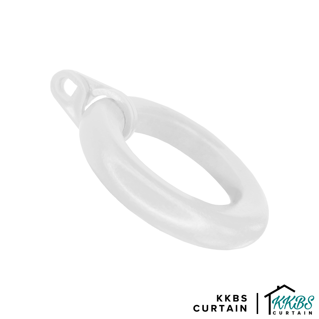 Cincin Batang Langsir Kayu Cassedy Warna Putih Purba