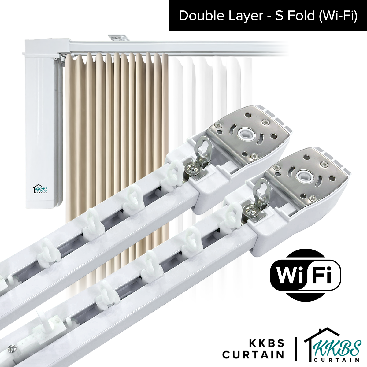 Smartony 电动窗帘轨道 Wi-Fi / ZigBee 全套