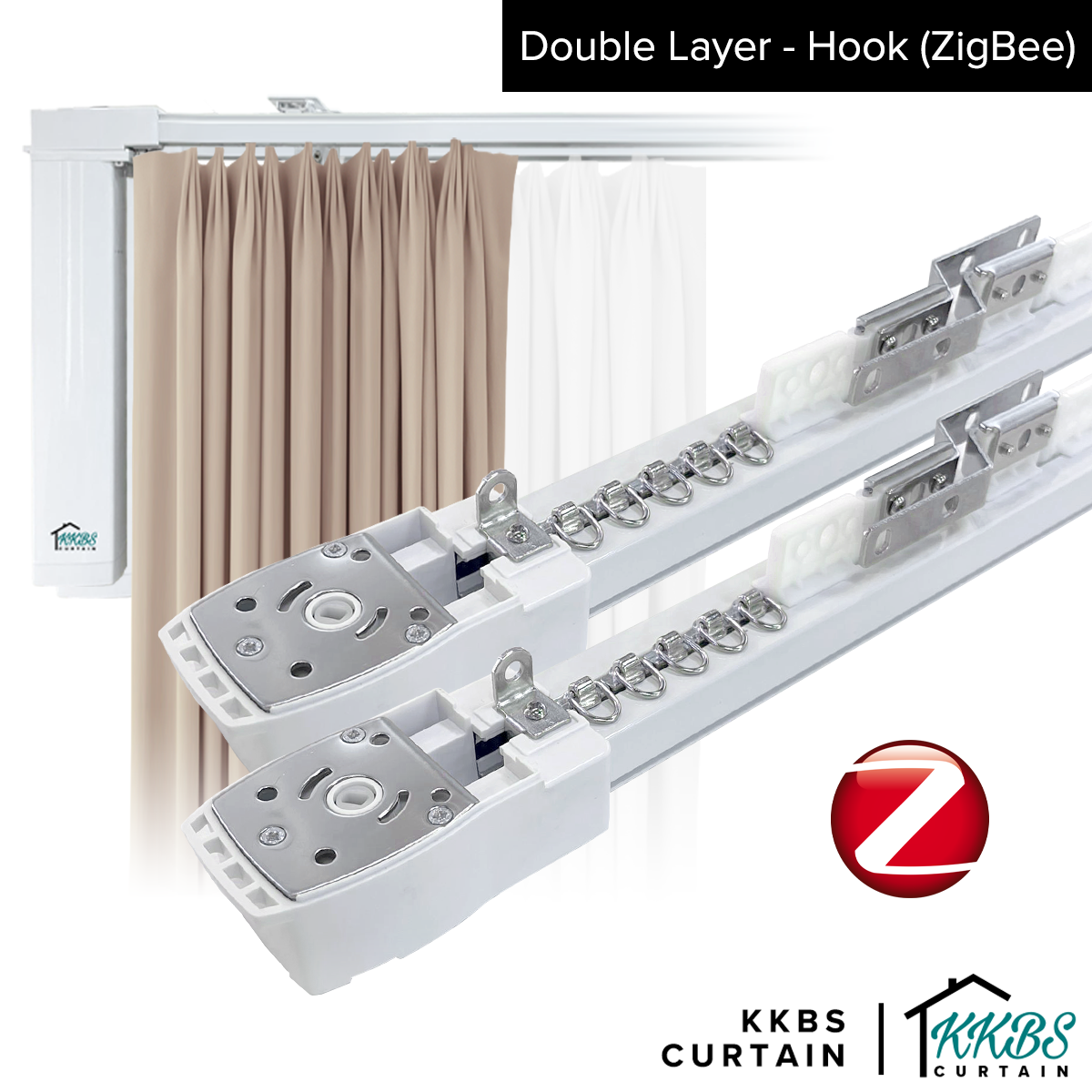 Smartony 电动窗帘轨道 Wi-Fi / ZigBee 全套