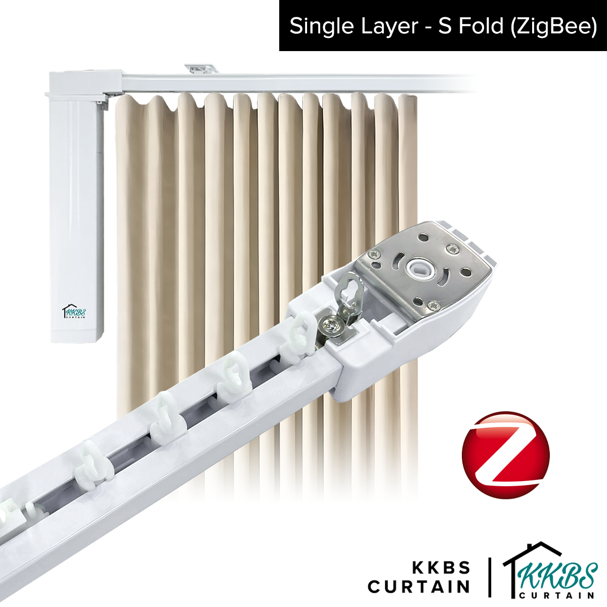 Smartony 电动窗帘轨道 Wi-Fi / ZigBee 全套