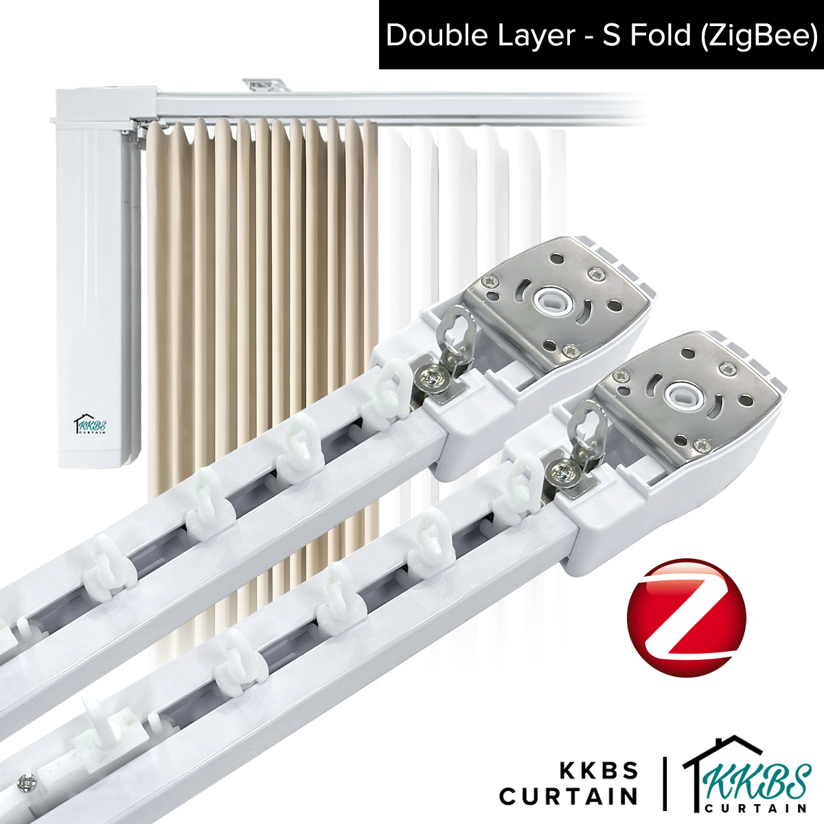 Smartony 电动窗帘轨道 Wi-Fi / ZigBee 全套