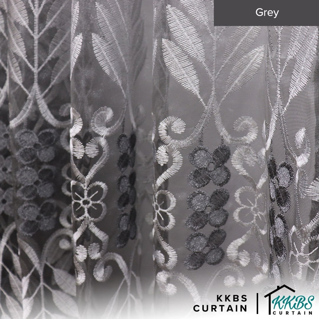 KKBS CURTAIN Begonia Langsir Sheer/Net Siap Jahit Cangkuk & Ring (Begonia Sheer Tulle Day Curtain Ready Stock/Readymade)