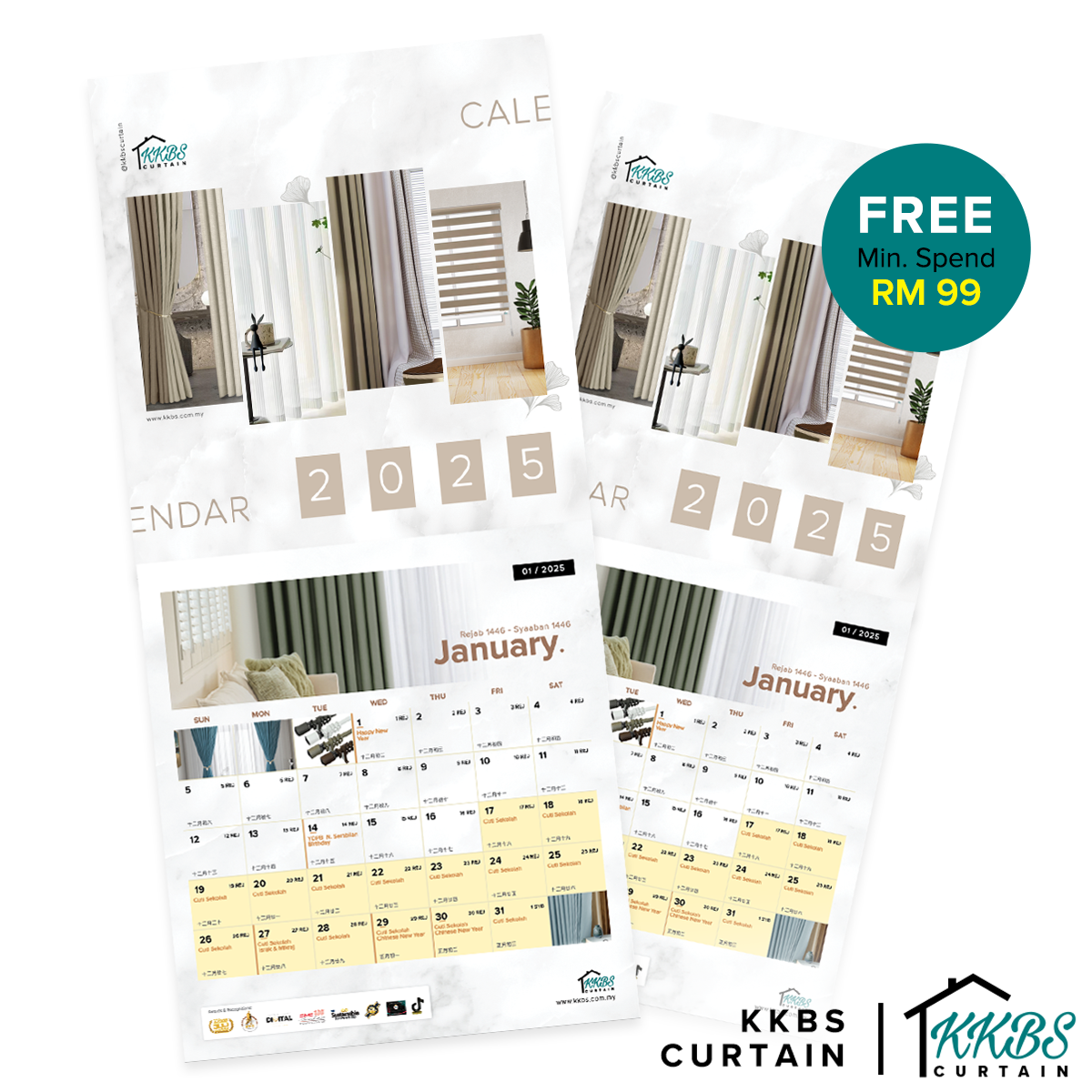 [GWP] 2025 Wall Calendar – KKBS CURTAIN