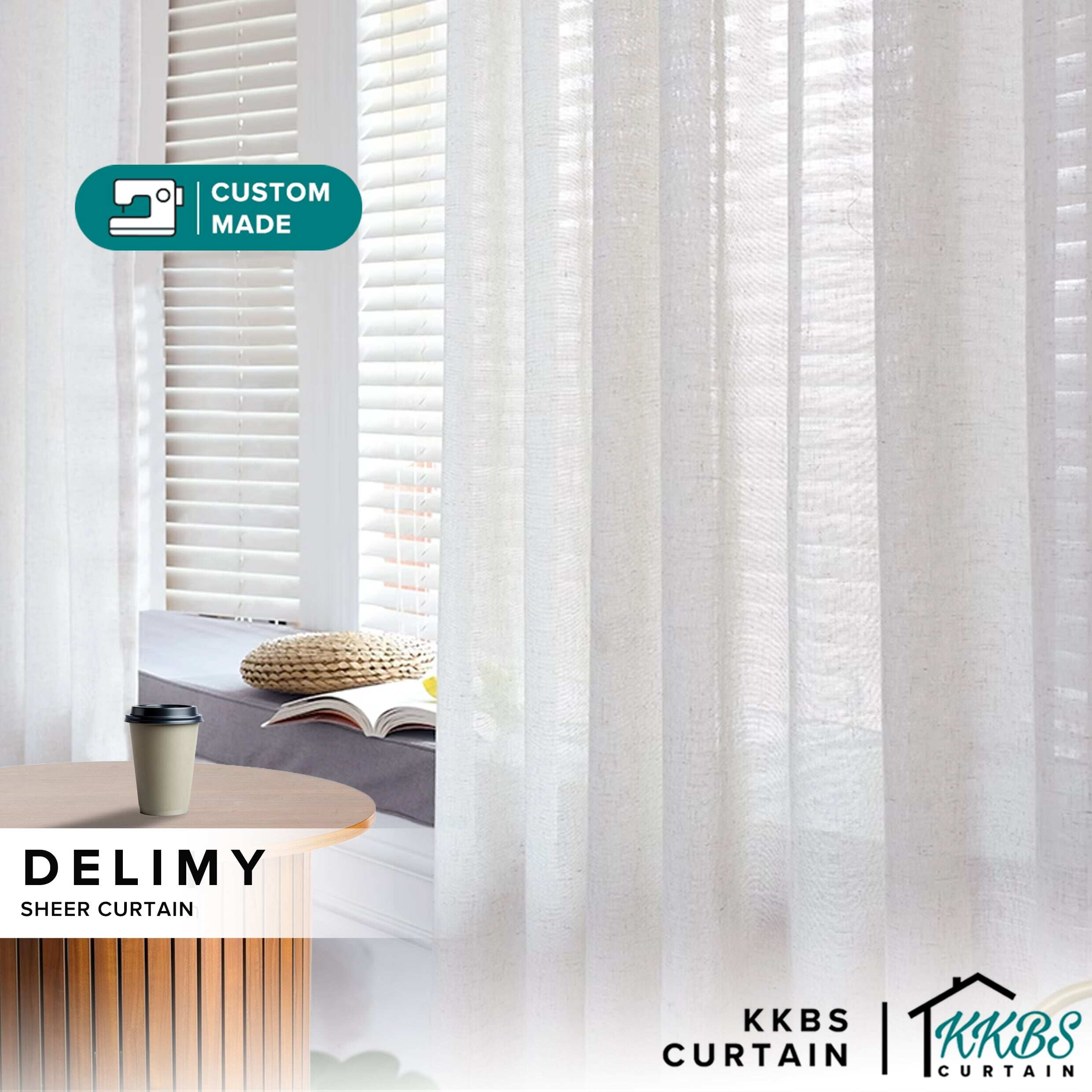 Delimy Langsir Sheer Tempahan