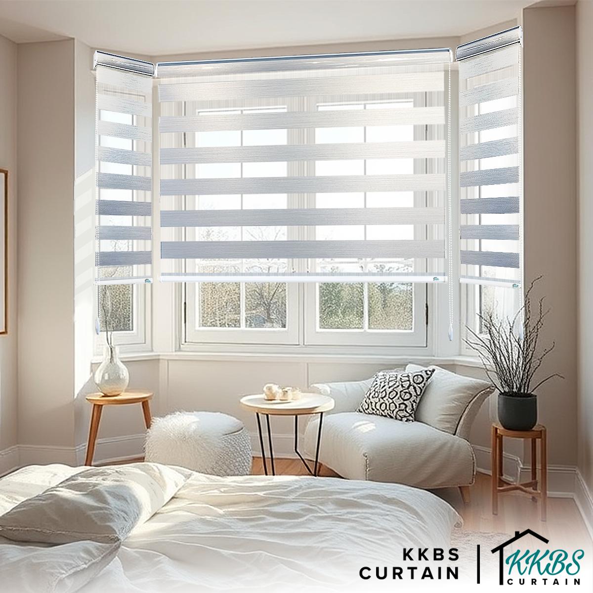Isidro 100% Blackout Zebra Blinds Dibuat Tersuai