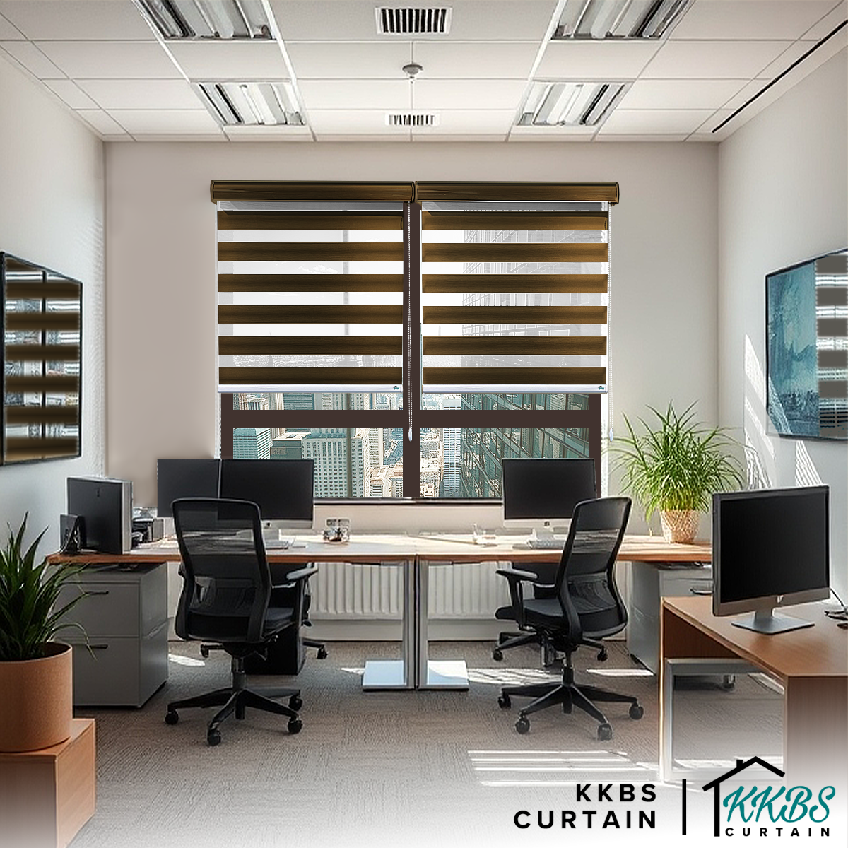 Fidelio Blackout Zebra Blinds Dibuat Tersuai