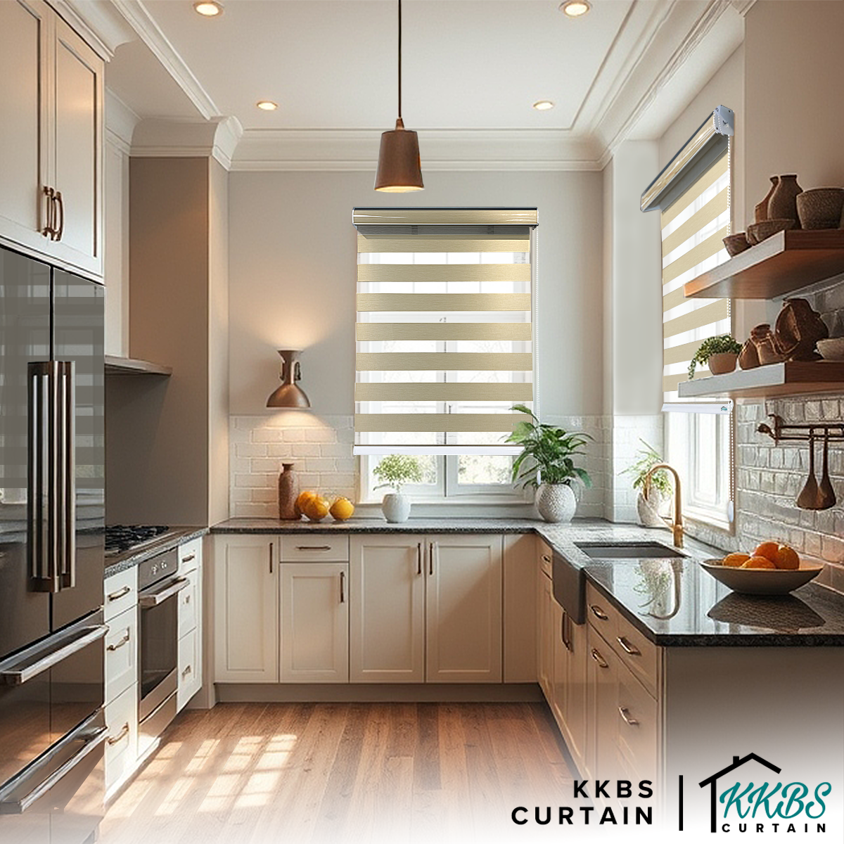 Fidelio Blackout Zebra Blinds Dibuat Tersuai