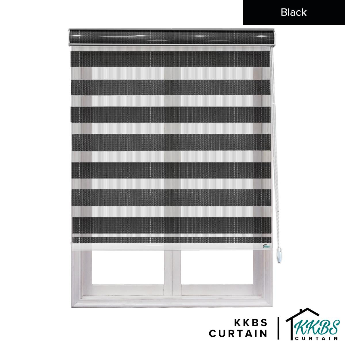 Maximo Semi - Blackout Zebra Blinds Custom Made
