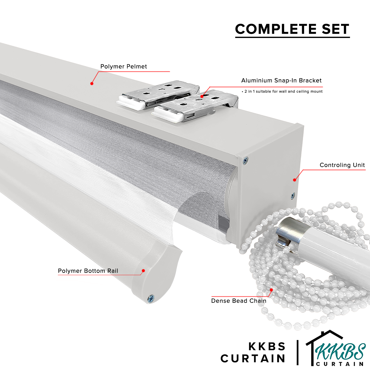 Harano 100% Blackout Zebra Blinds Dibuat Tersuai