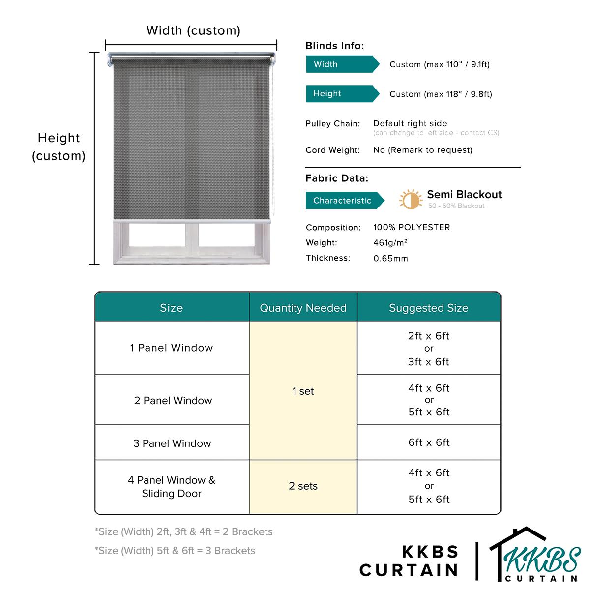 Haruko Semi Blackout Roller Blinds Custom Made