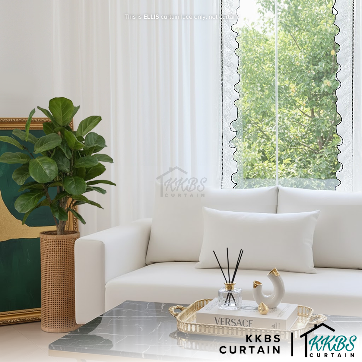 Ellis Curtain Laces Cut by Metre