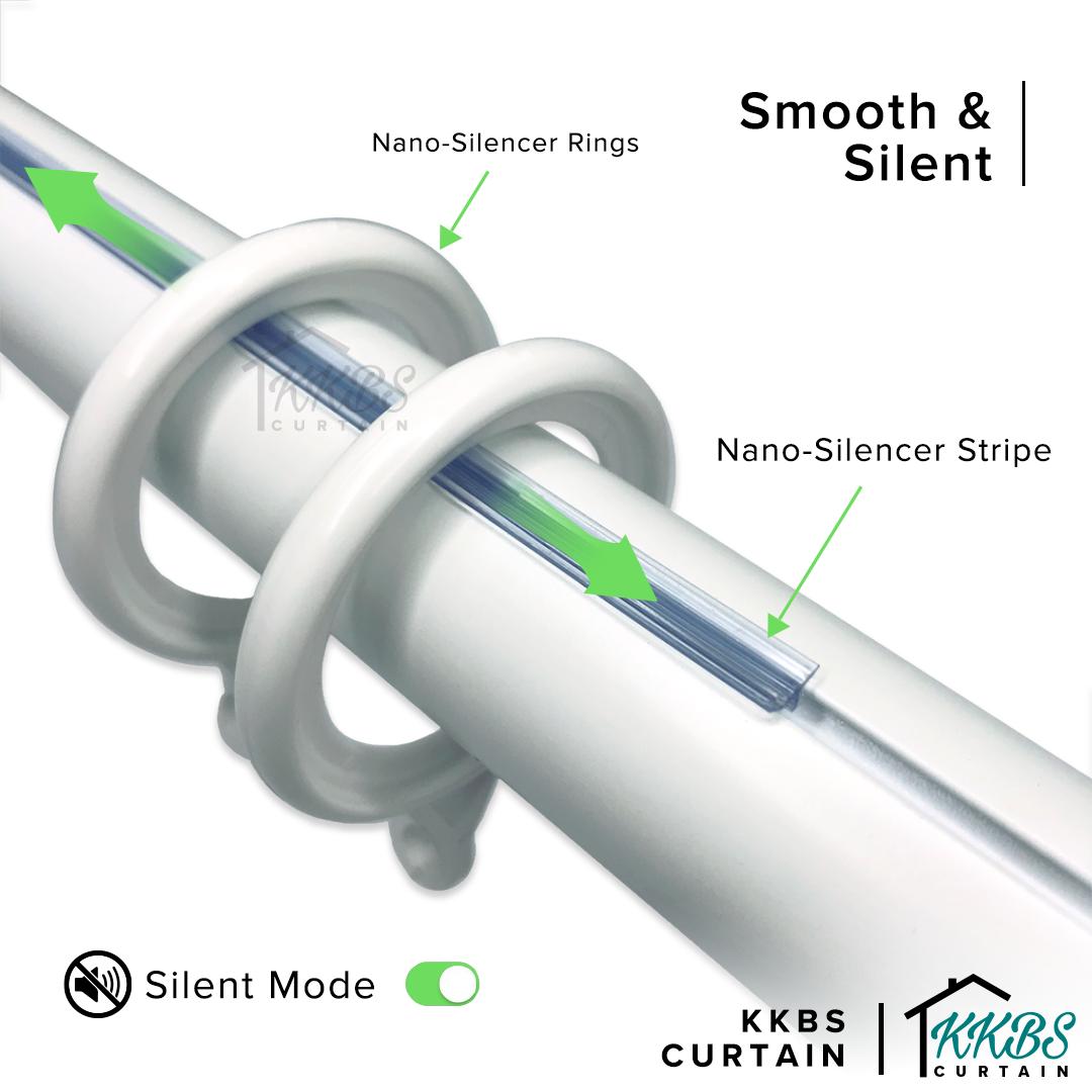 莫兰迪窗帘杆双人全套