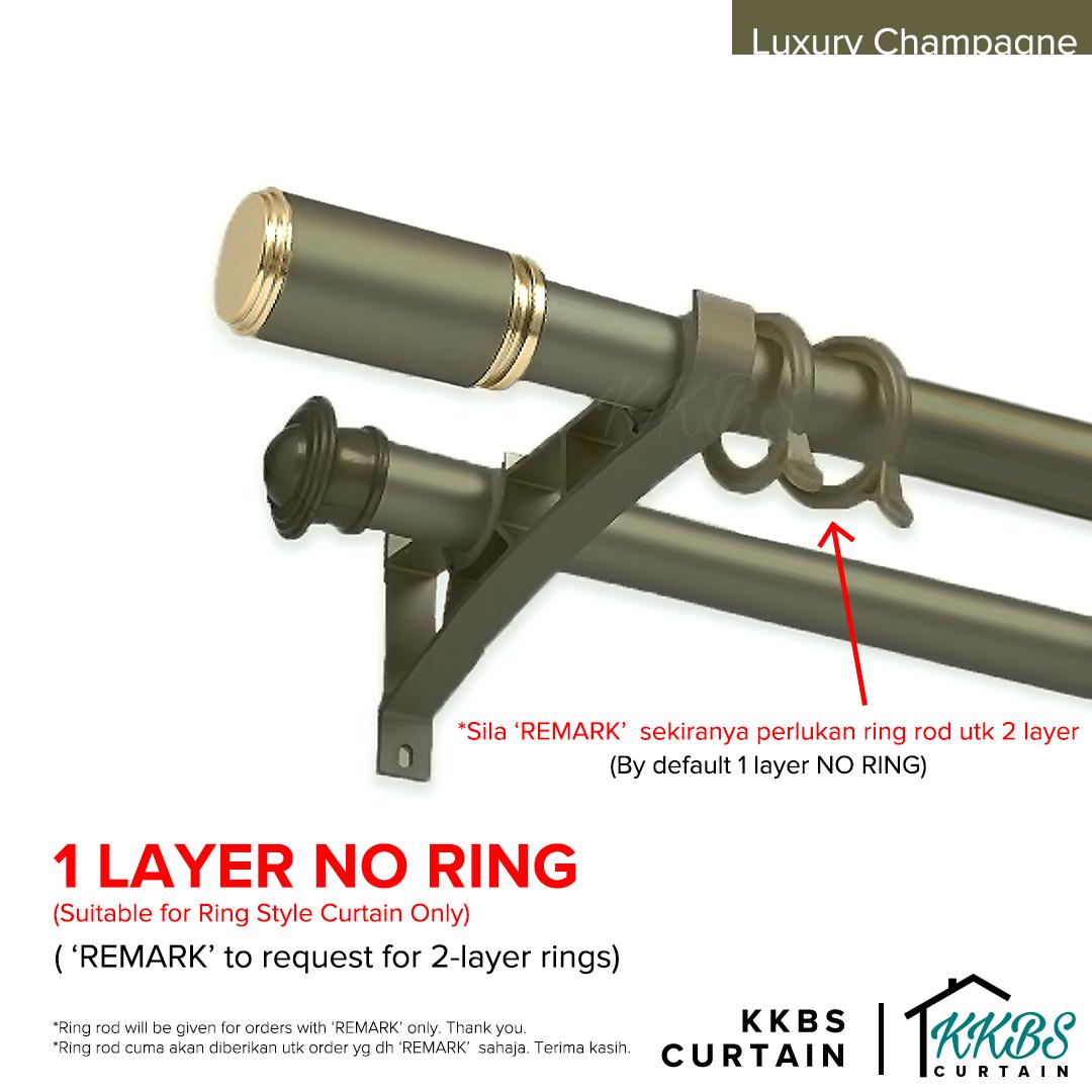 Set Lengkap Rod Langsir Morandy Berganda