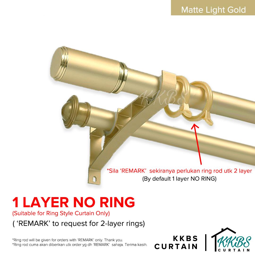 Set Lengkap Rod Langsir Morandy Berganda