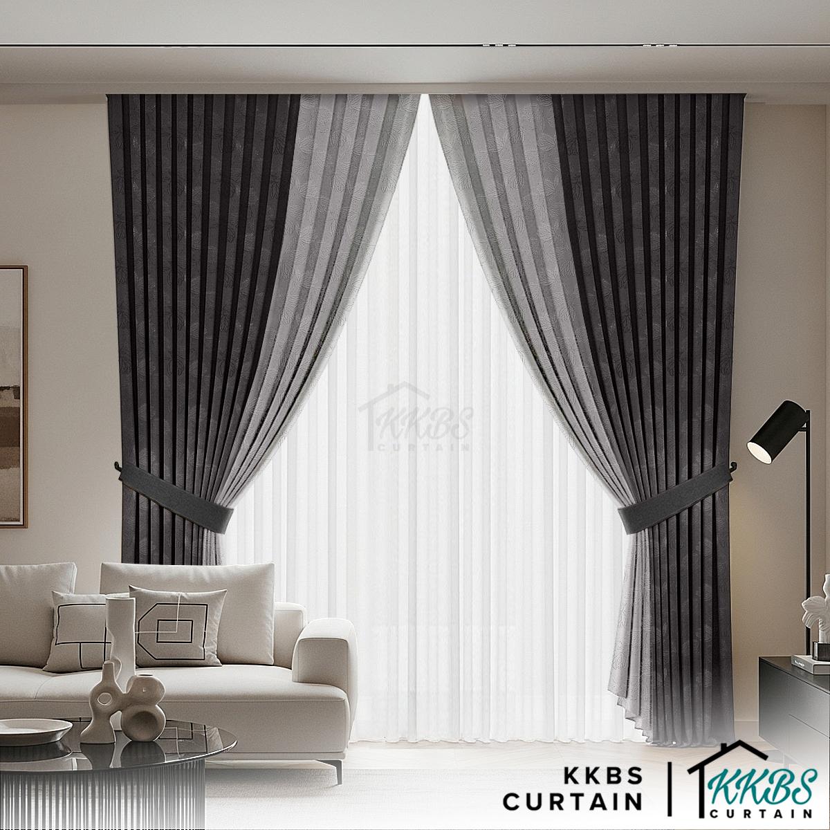 Miranda 90-98% Blackout Curtain Ready Made Hook & Eyelet - Std Width