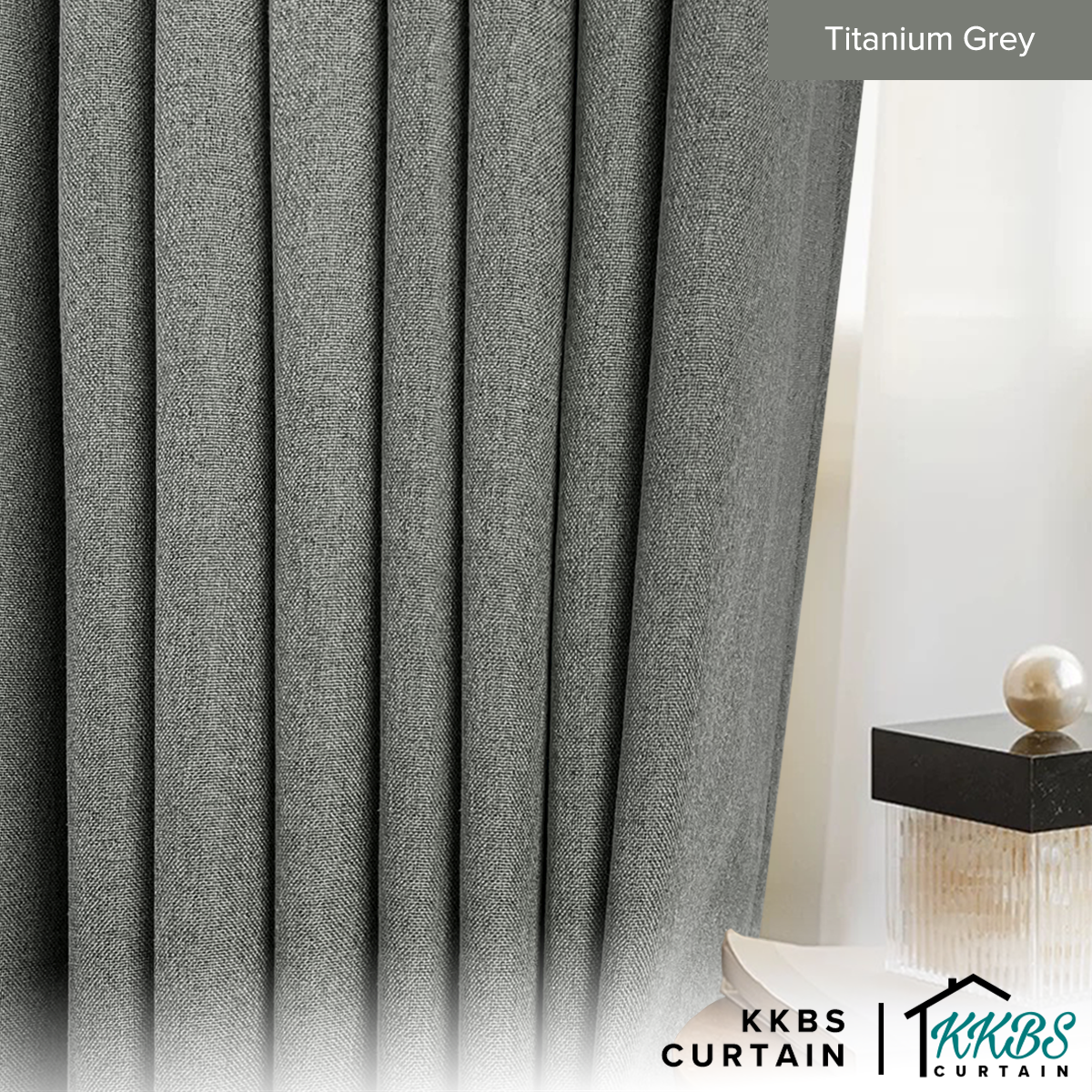 Mizuka 100% Blackout Curtain Ready Made Standard Width