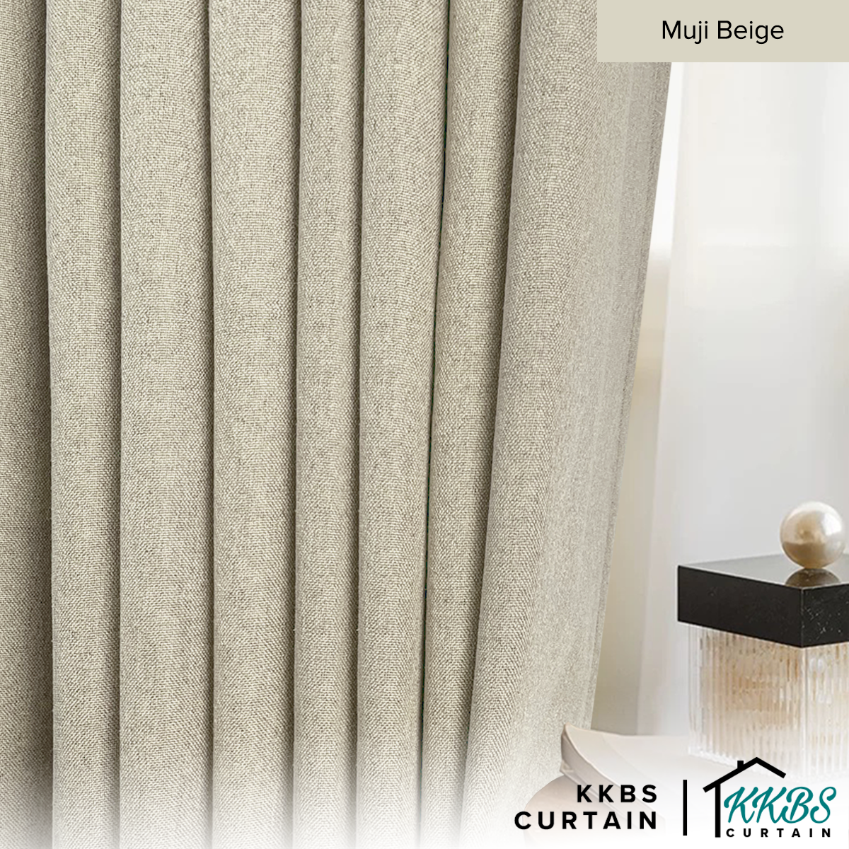 Mizuka 100% Blackout Curtain Ready Made Standard Width