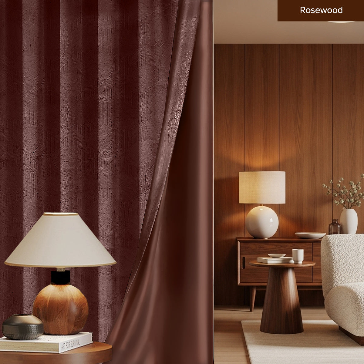 Miranda 90-98% Blackout Curtain Ready Made - Standard Width