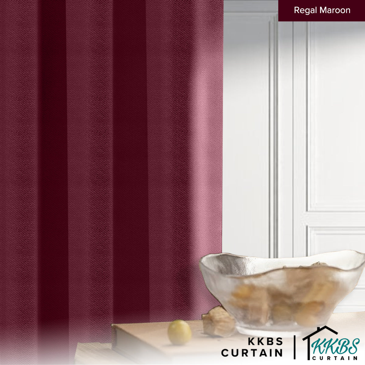 Melina 90-98% Blackout Curtain Ready Made Hook & Eyelet - Std Width