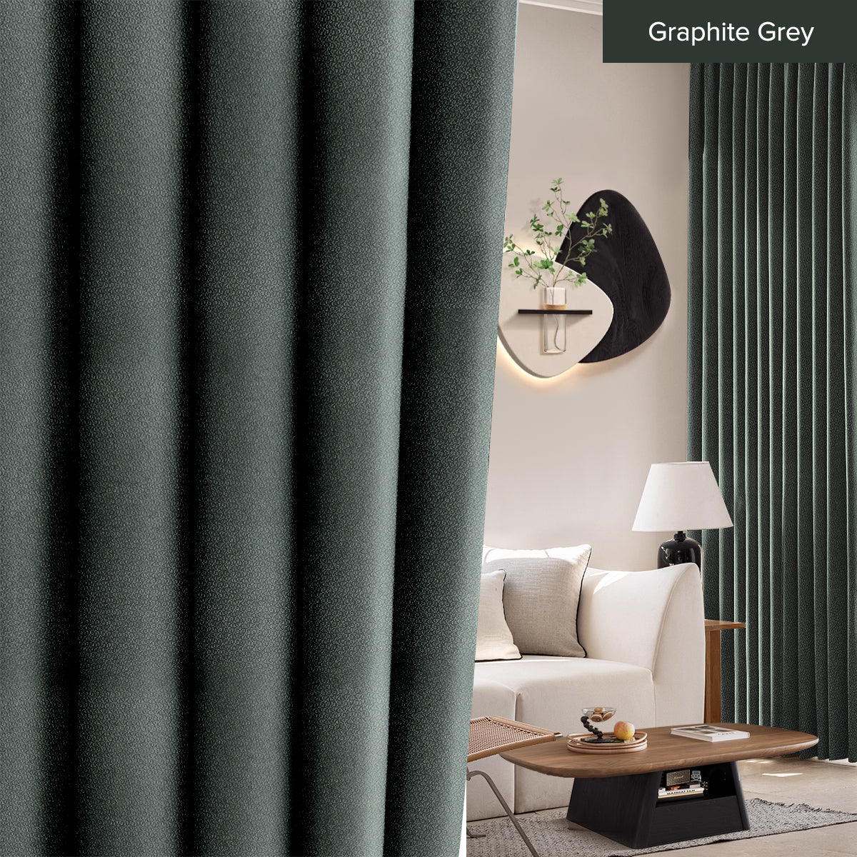 Morina 85-95% Blackout Curtain Ready Made - Standard Width