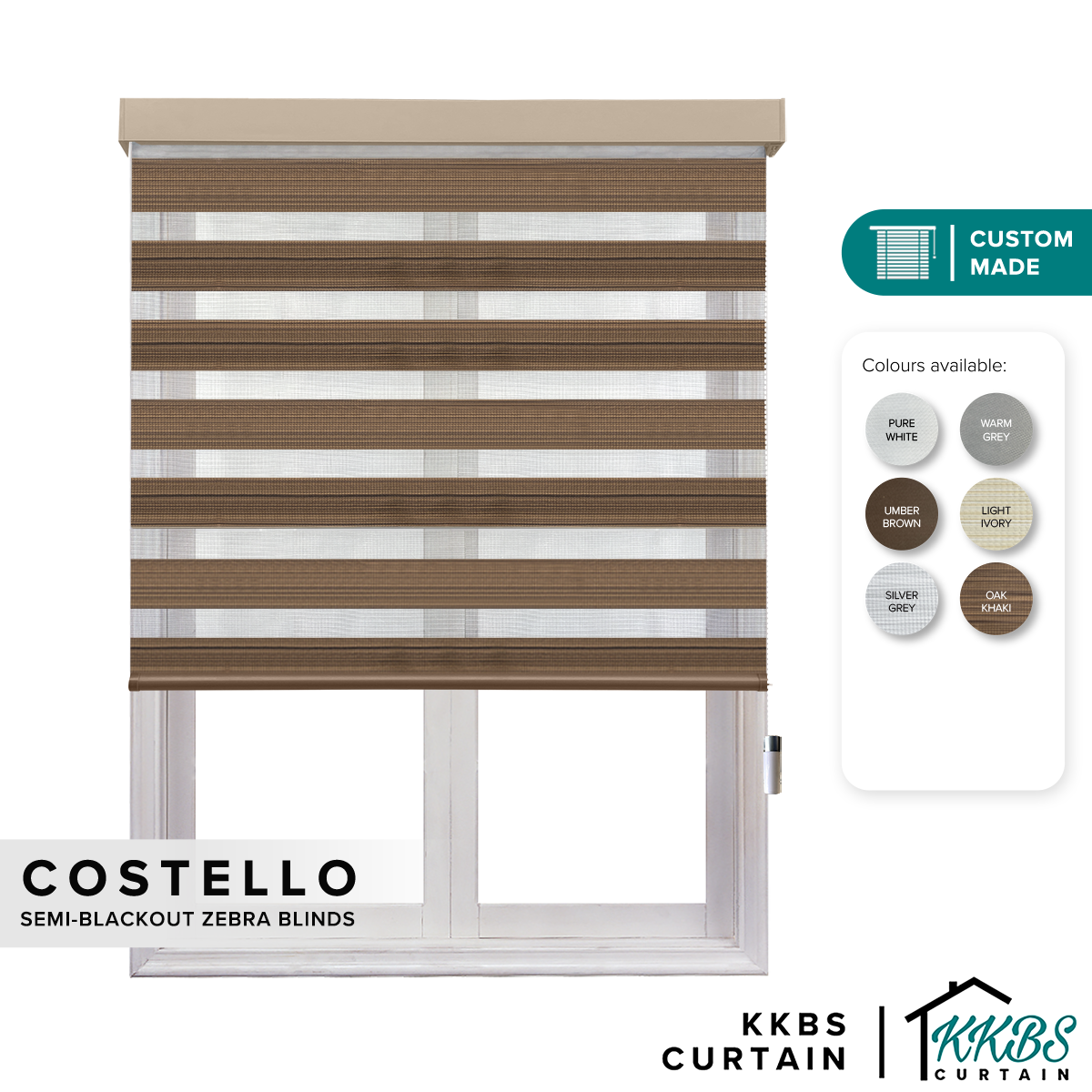 Costello 半遮光斑马帘定制