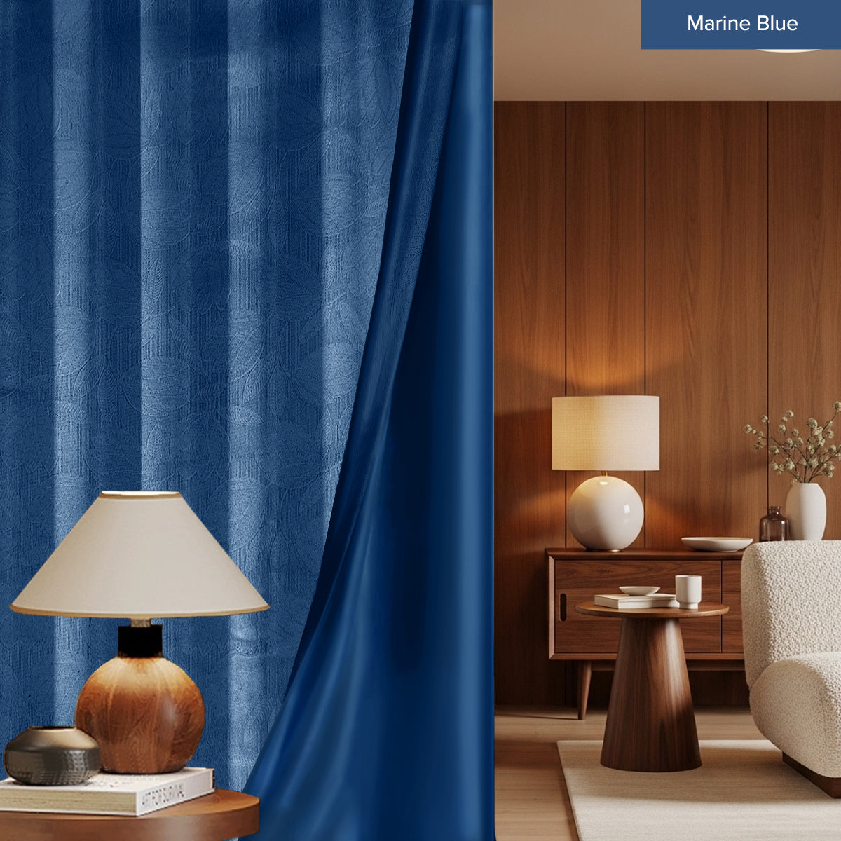 Miranda 90-98% Blackout Curtain Ready Made - Extra Width