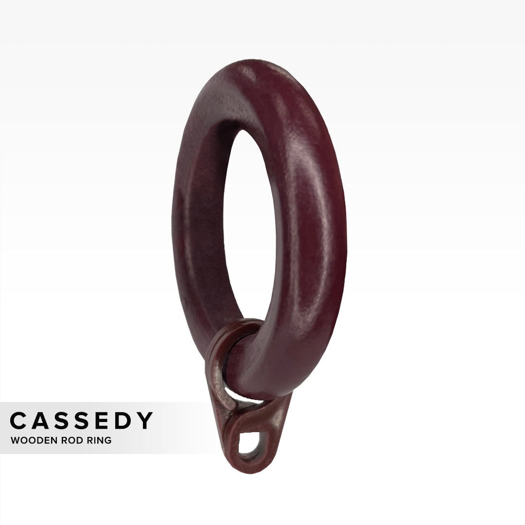Cassedy Cincin Batang Langsir Berkayu Warna Merlot Gelap