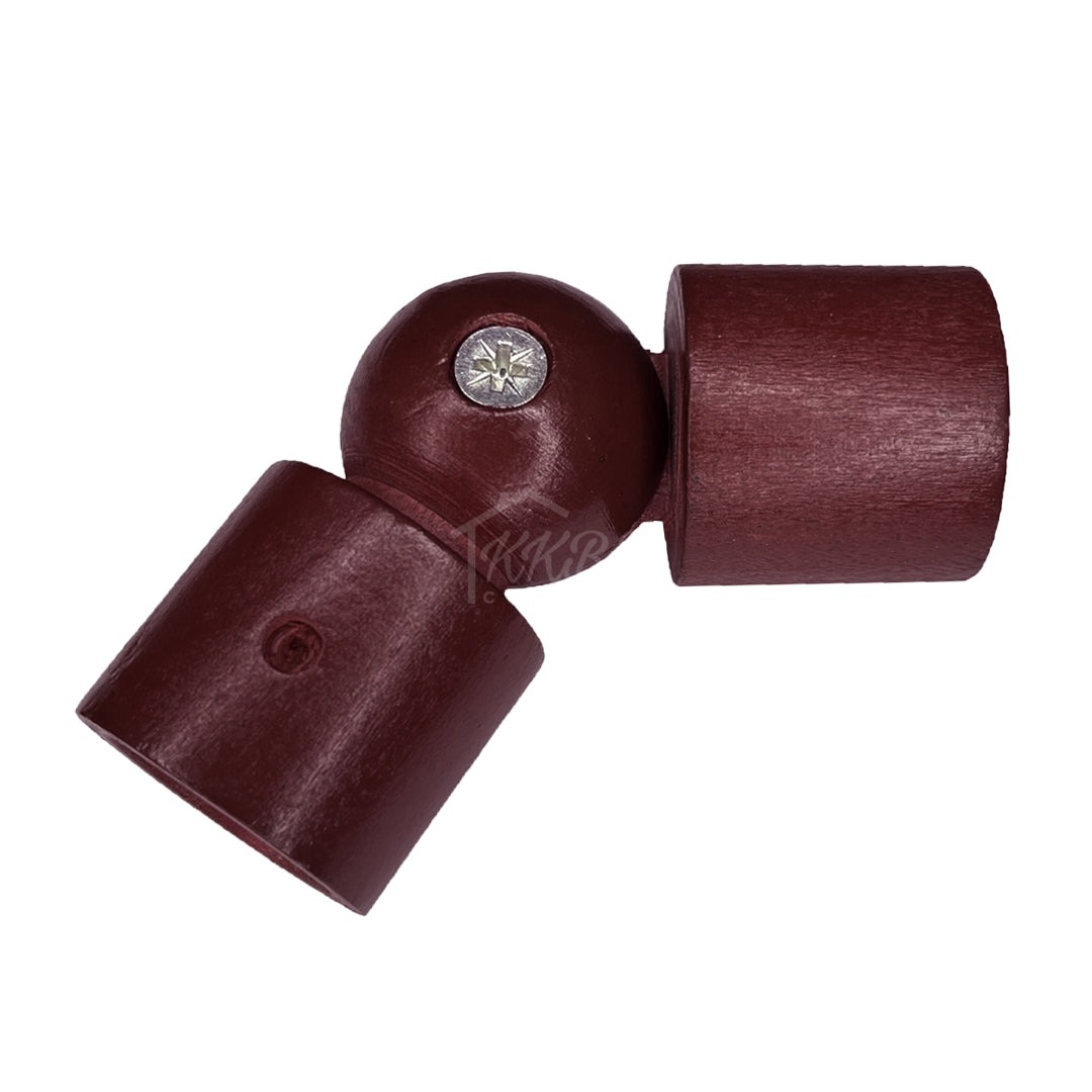 Cassedy Penyambung Rod Langsir Bentuk L Warna Merlot Gelap