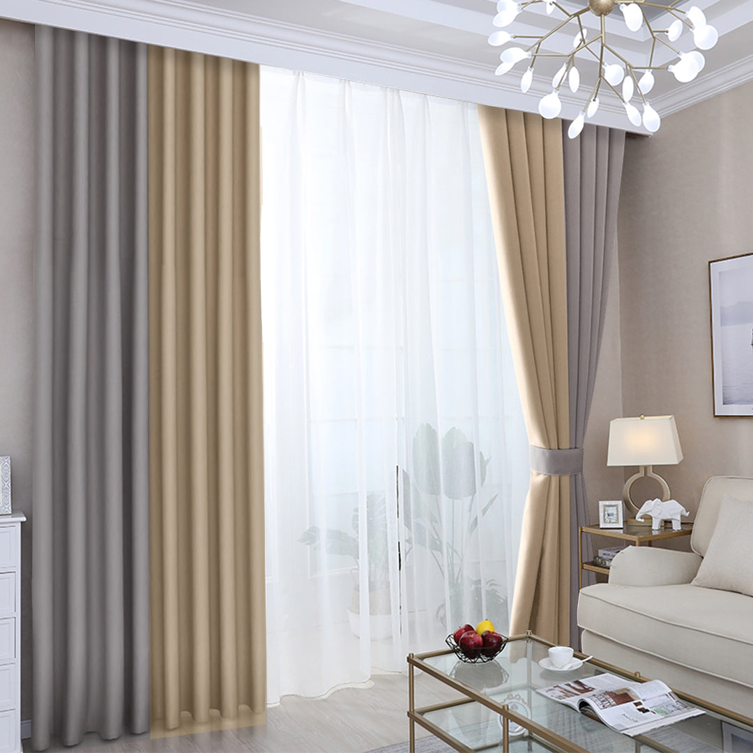 Langsir Canola 80%+ Blackout Cangkuk & Lubang Minimalis