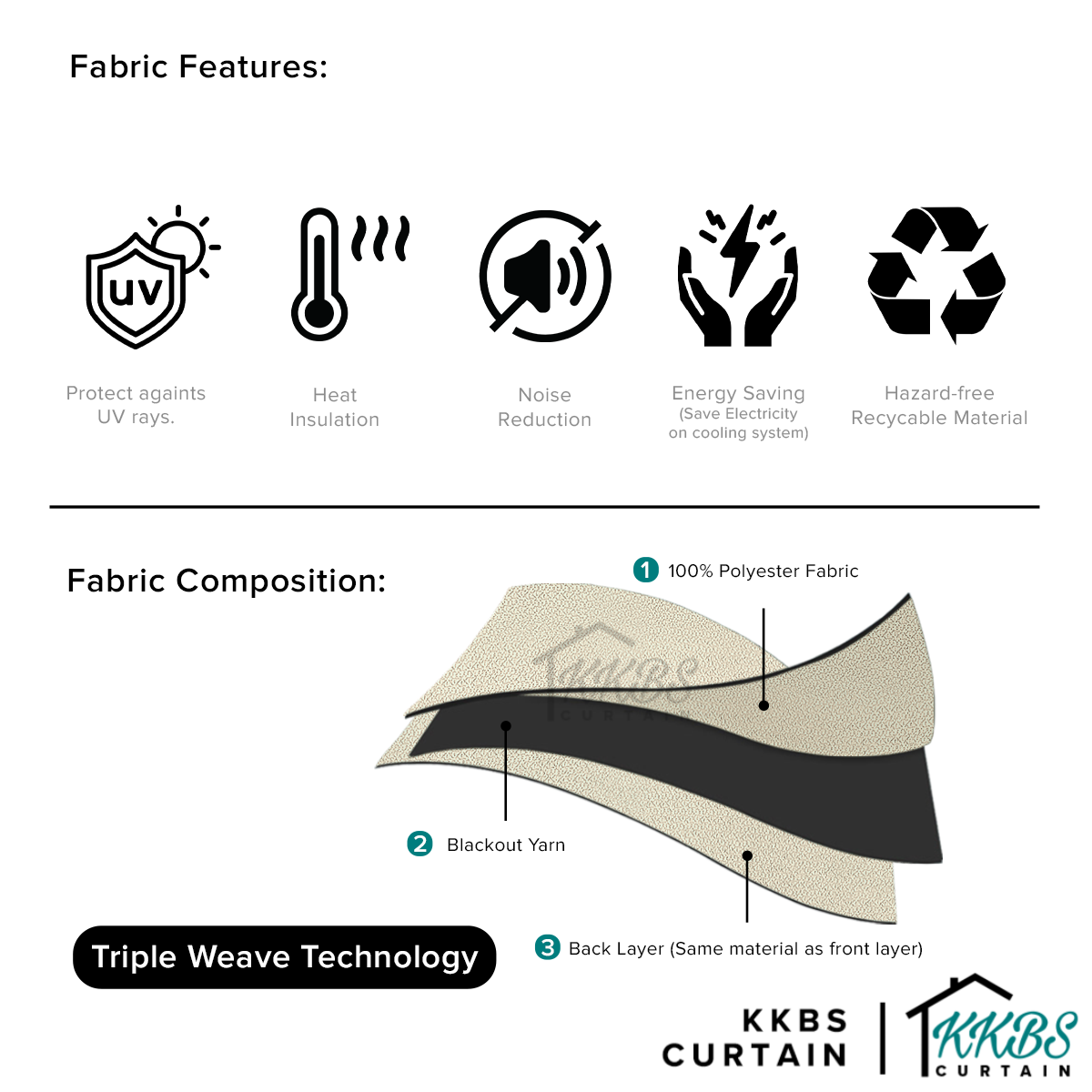 Morina 85-95% Tirai Blackout Sedia Dibuat Lebar Standard