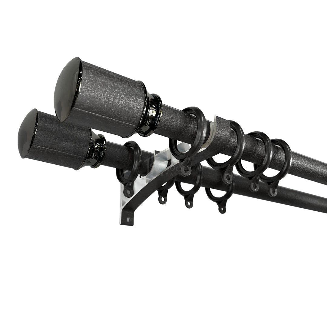 Bracket Double Batang Langsir Luxstony Space Grey