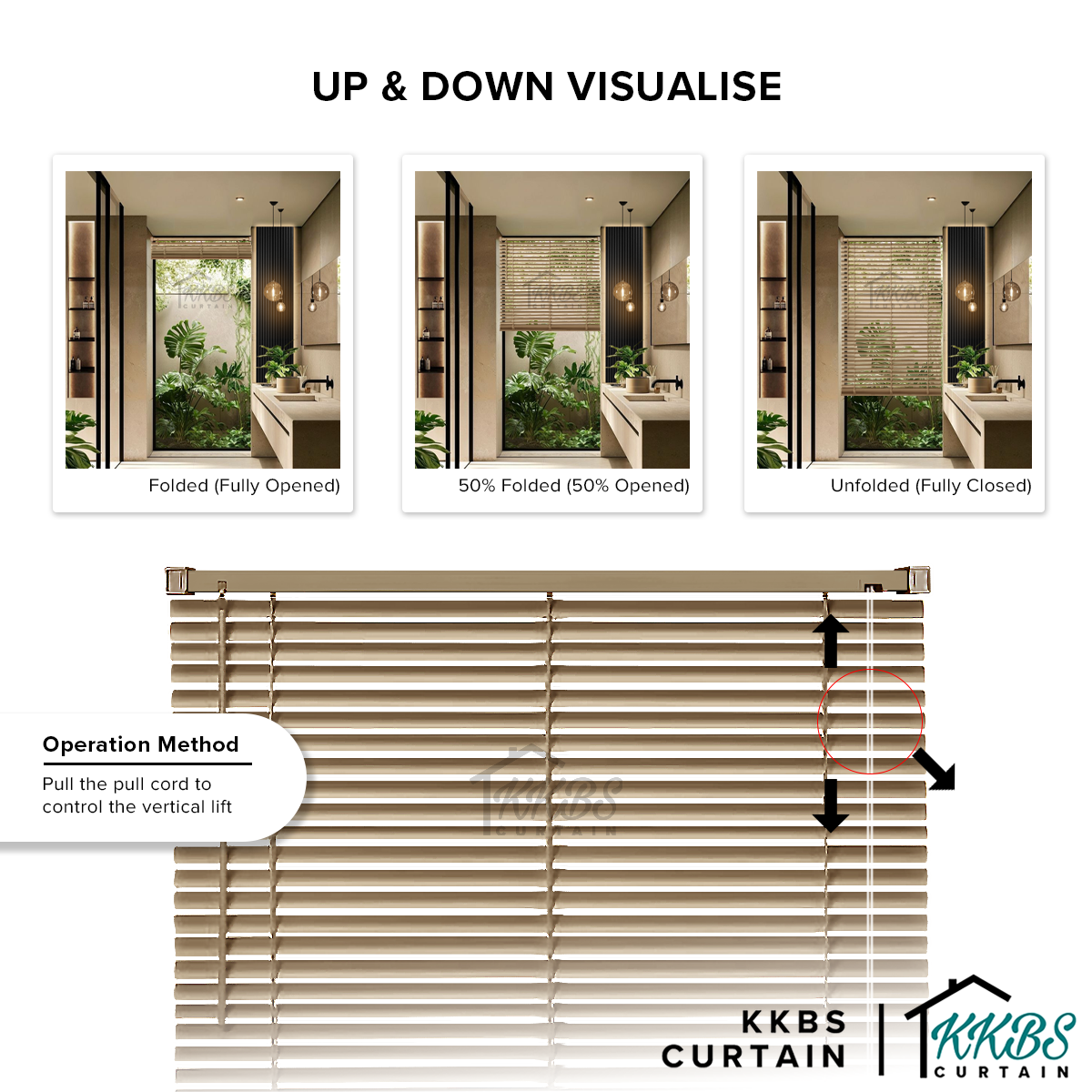 Rolezzo 25mm Venetian Blinds PVC Sedia Dibuat Set Lengkap