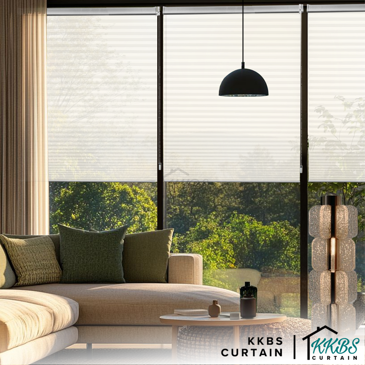 Noriko 38mm Semi Blackout Honeycomb Blinds Custom Made